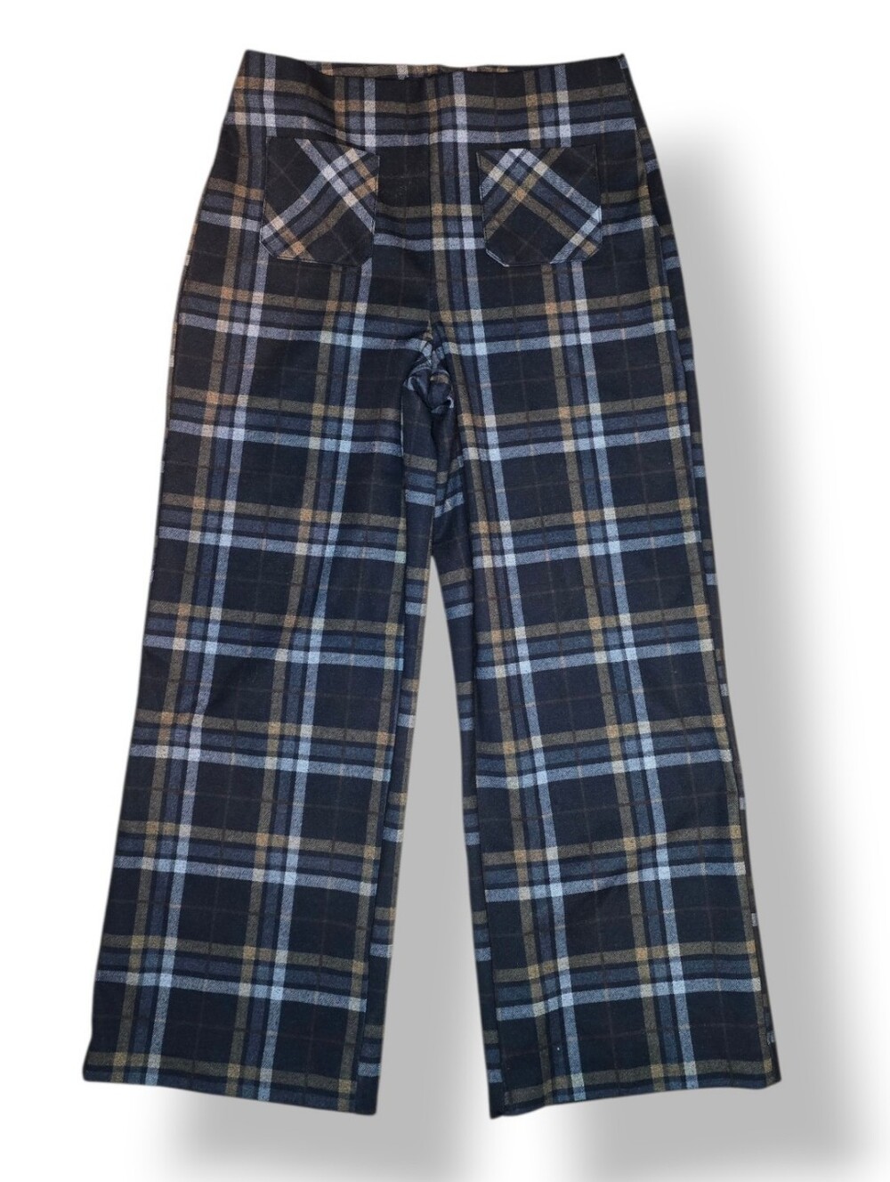 Meg & Margot Women's Stretch pull-on plaid trousers Size Small